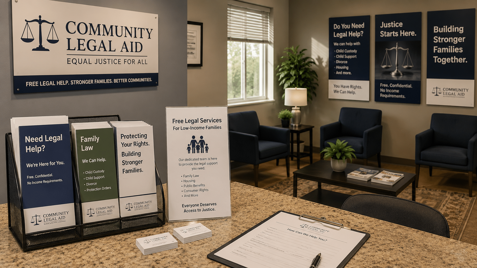 Legal aid office providing free family law assistance