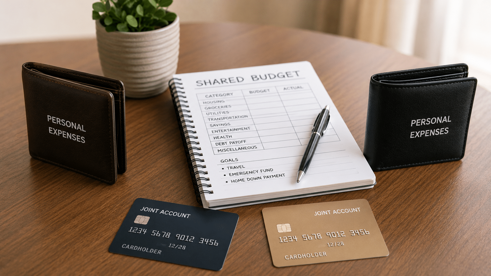 Shared and separate financial management concept