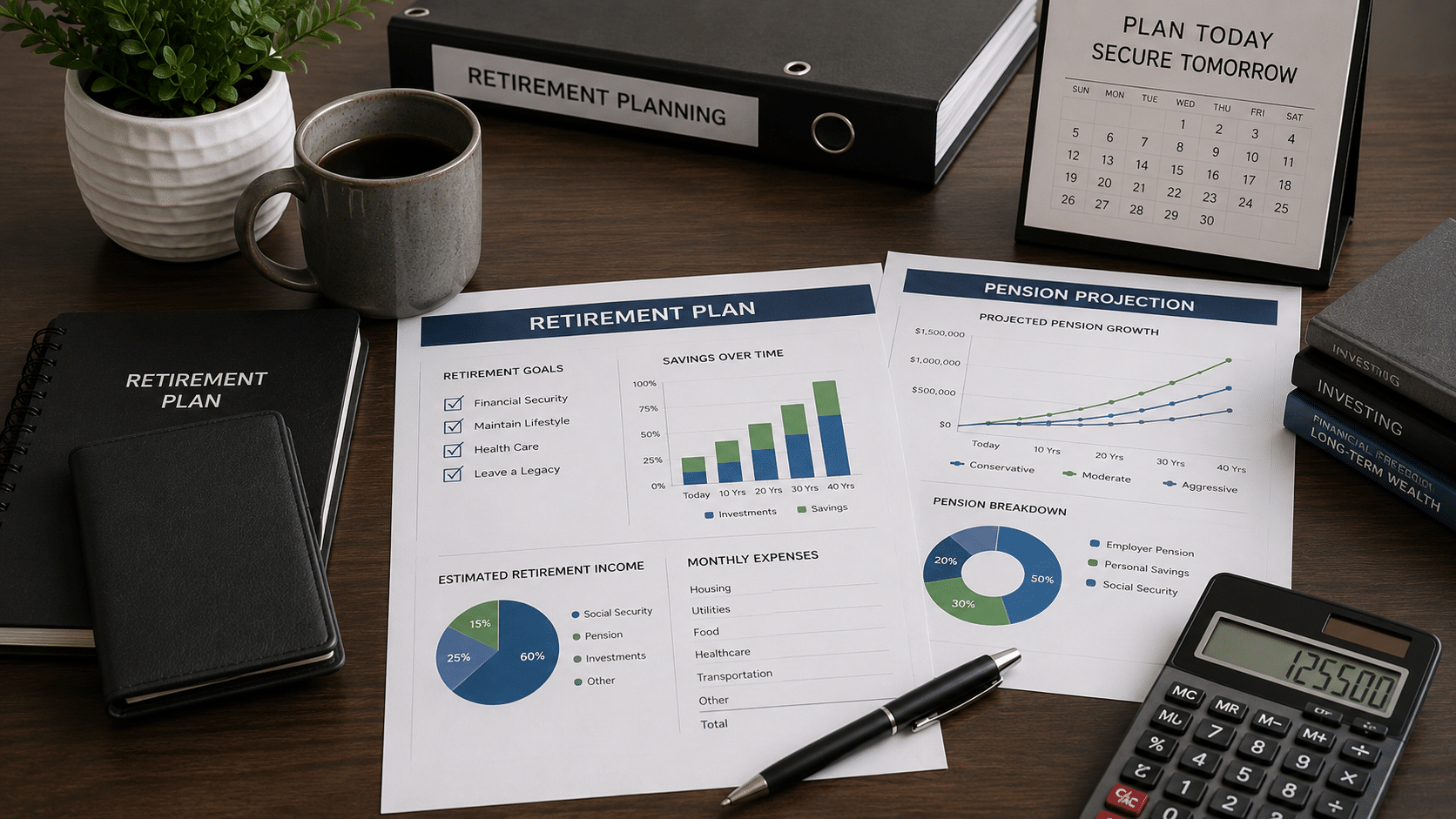 Retirement savings planning and investment documents