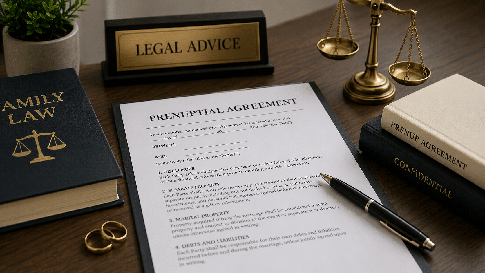 Prenuptial agreement and legal financial planning
