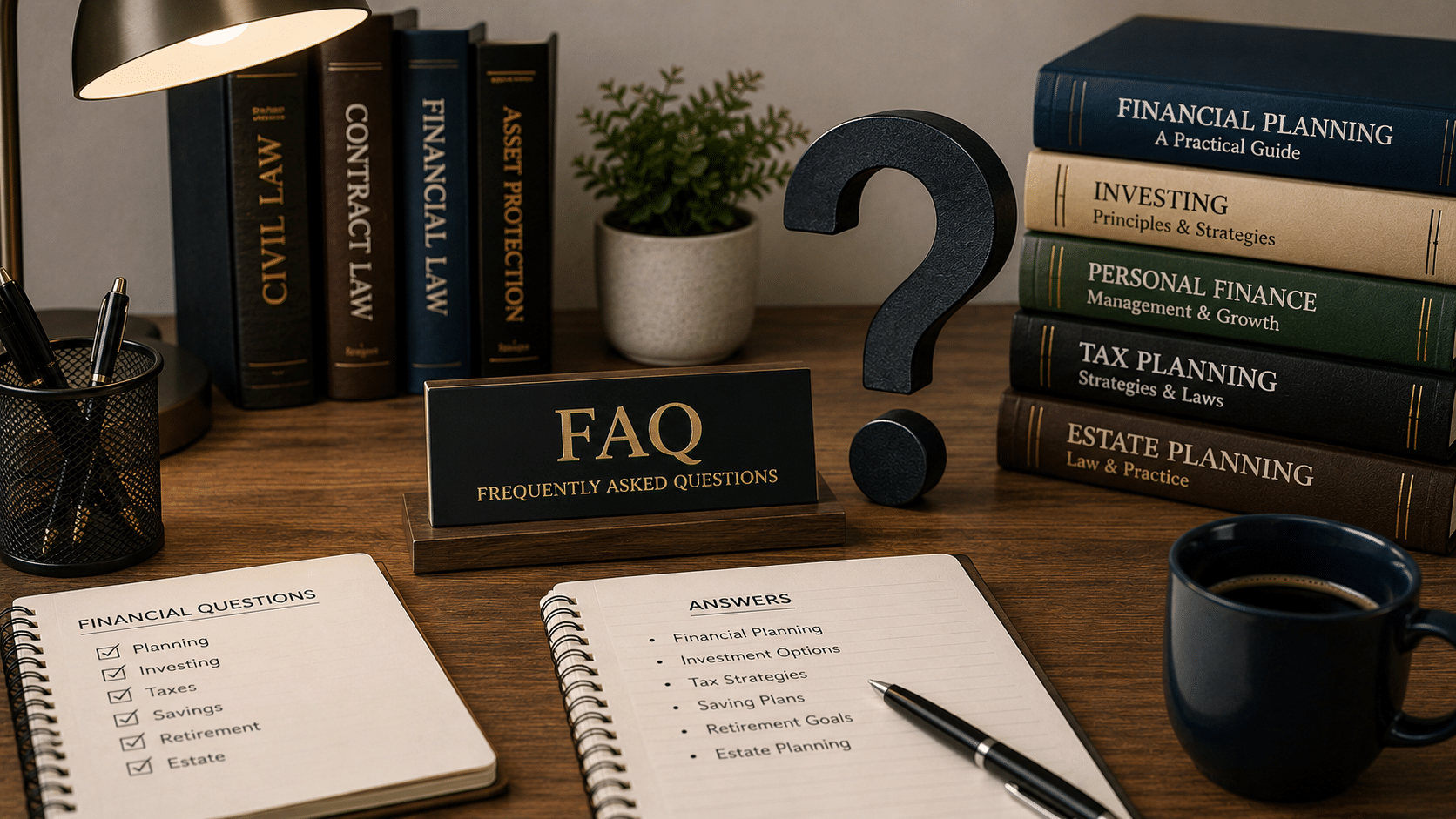 Financial and legal FAQ concept for couples