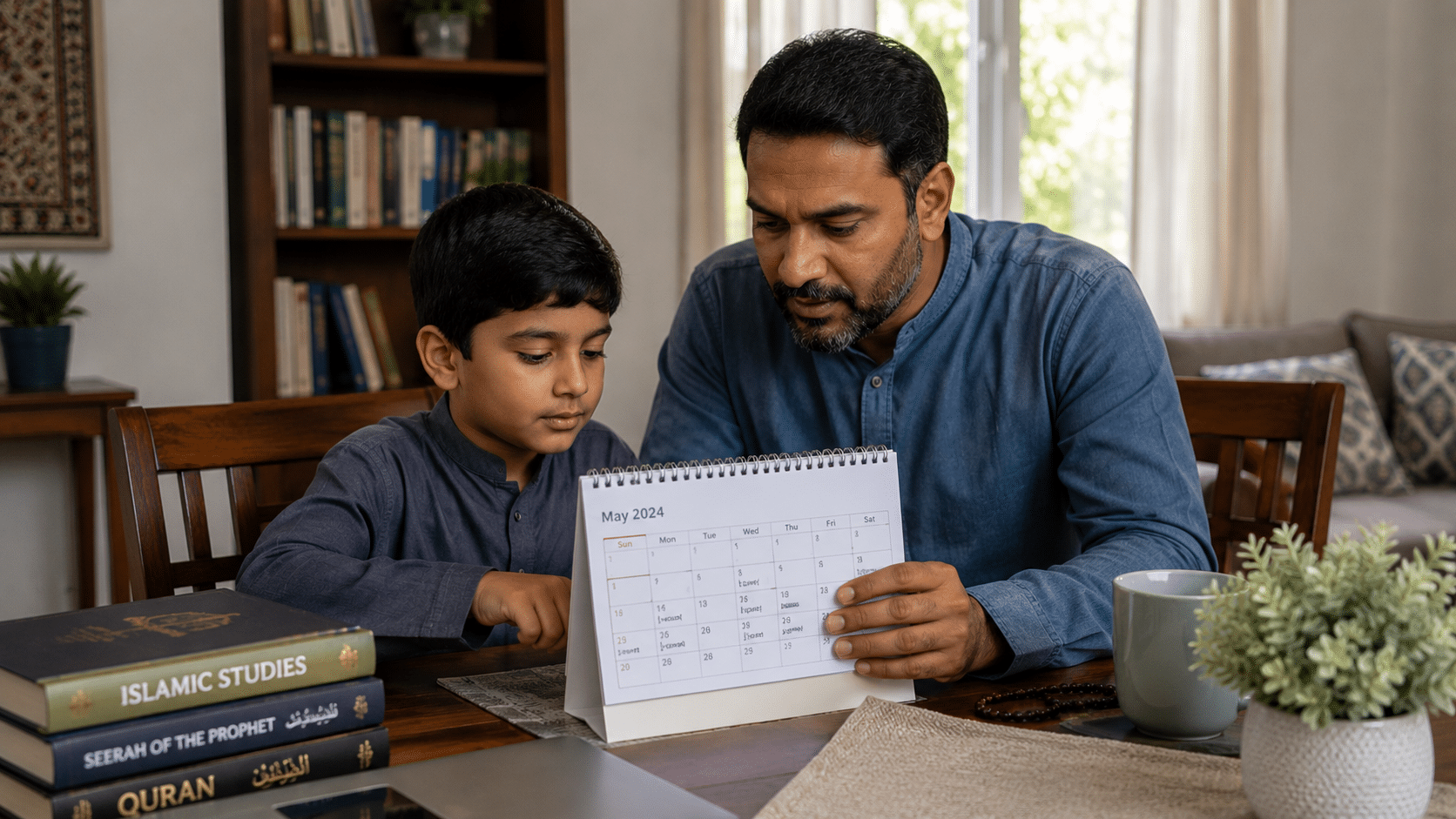 Parent and child reviewing a parenting schedule and financial planning